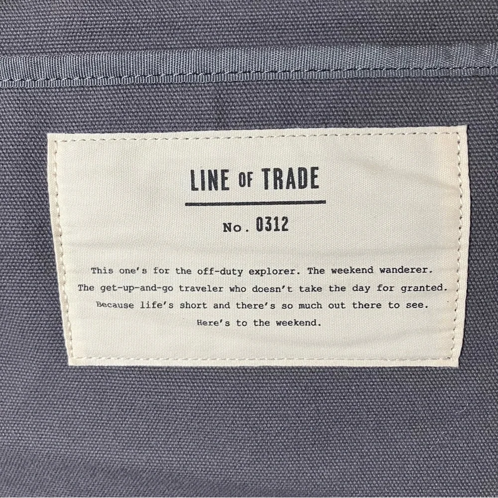 LINE OF TRADE Weekender XL Duffle Rugged Canvas Travel Bag Tote Leather Trim